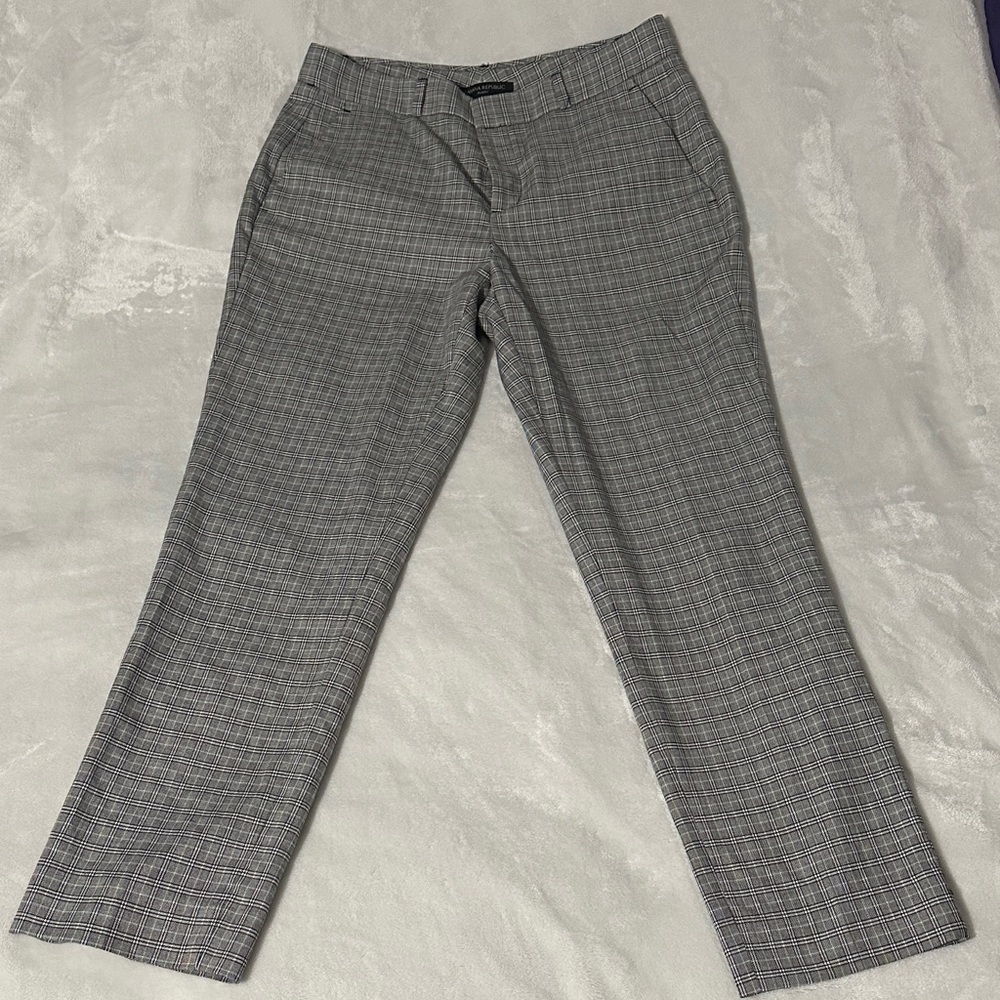 Banana Republic Women's Gray Plaid Pants